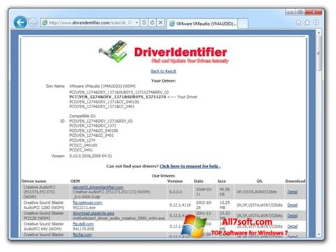 Skærmbillede Driver Identifier Windows 7