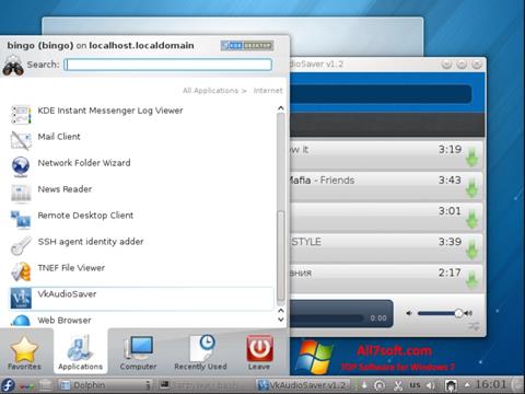 Skærmbillede VkAudioSaver Windows 7