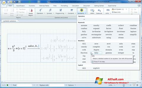 Skærmbillede MathCAD Windows 7
