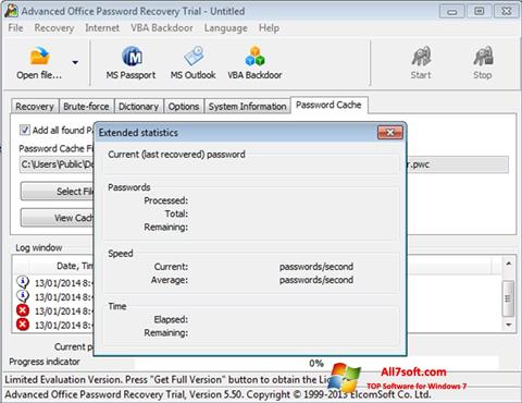 Skærmbillede Advanced Office Password Recovery Windows 7