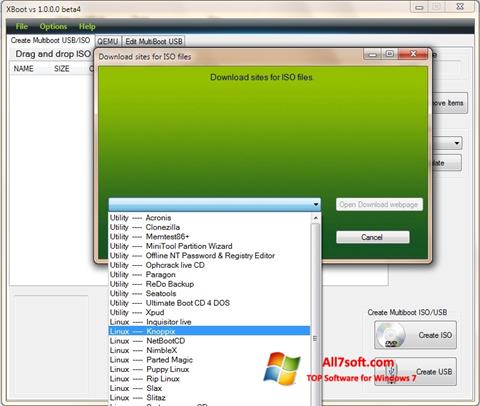 Skærmbillede XBoot Windows 7