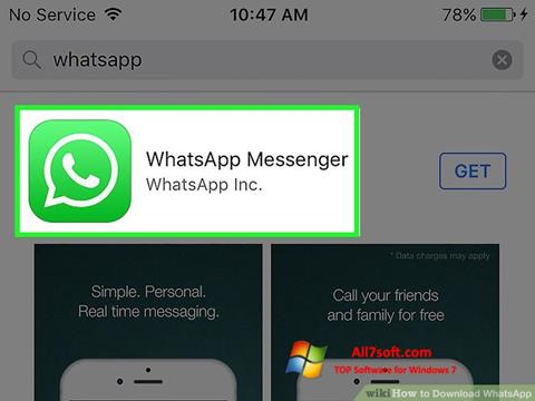 Skærmbillede WhatsApp Windows 7