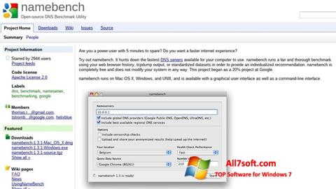 Skærmbillede NameBench Windows 7