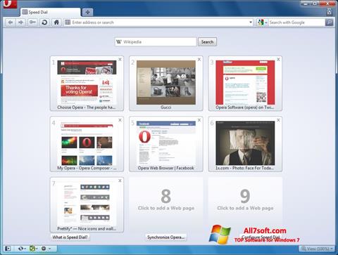 Skærmbillede Opera Windows 7