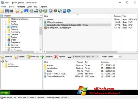 Skærmbillede CDBurnerXP Windows 7