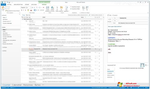 Skærmbillede Microsoft Outlook Windows 7
