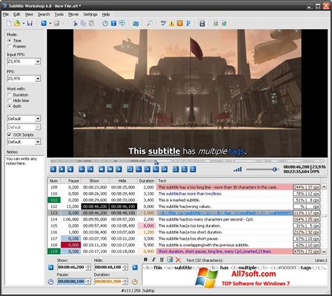 Skærmbillede Subtitle Workshop Windows 7