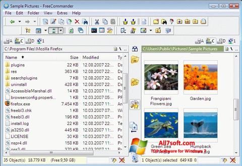 Skærmbillede FreeCommander Windows 7