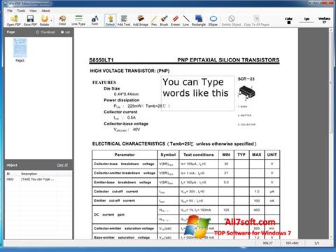 Skærmbillede PDF Editor Windows 7