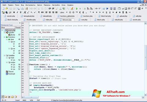 Skærmbillede PHP Expert Editor Windows 7