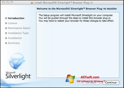 Skærmbillede Microsoft Silverlight Windows 7