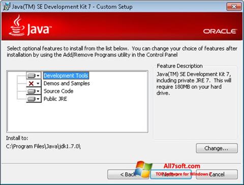 Skærmbillede Java SE Development Kit Windows 7
