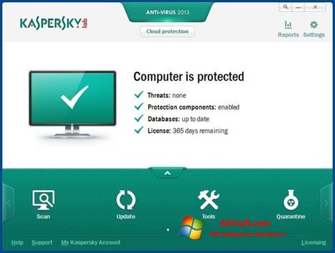 Skærmbillede Kaspersky AntiVirus Windows 7