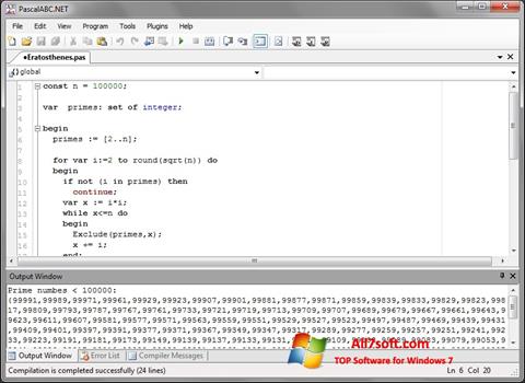 Skærmbillede Pascal ABC Windows 7