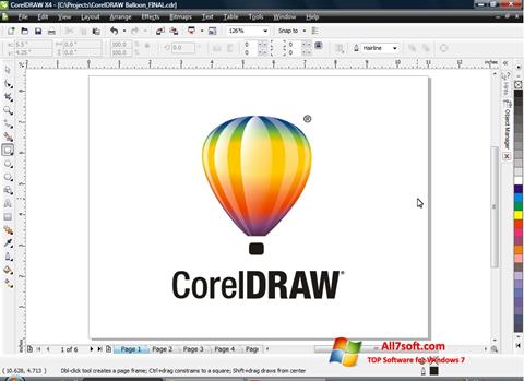 Skærmbillede CorelDRAW Windows 7