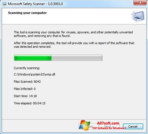 Skærmbillede Microsoft Safety Scanner Windows 7