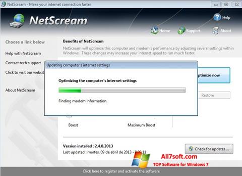 Skærmbillede NetScream Windows 7