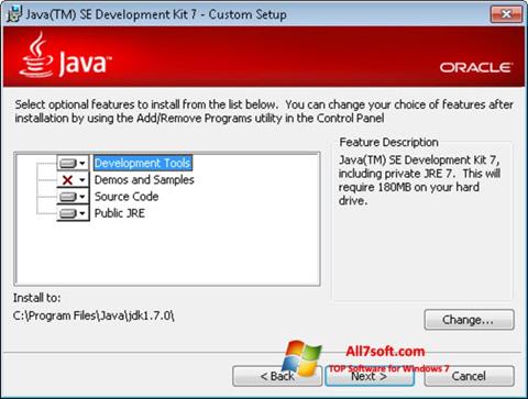 Skærmbillede Java Development Kit Windows 7