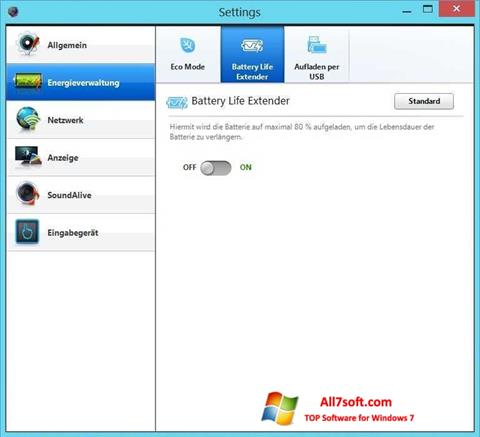 Skærmbillede Easy Settings Windows 7