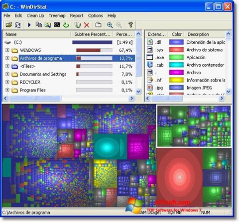 Skærmbillede WinDirStat Windows 7