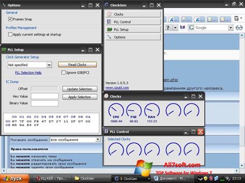 Skærmbillede ClockGen Windows 7