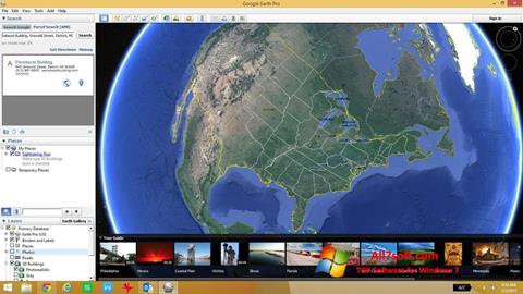 Skærmbillede Google Earth Windows 7