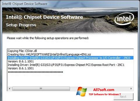 Skærmbillede Intel Chipset Device Software Windows 7
