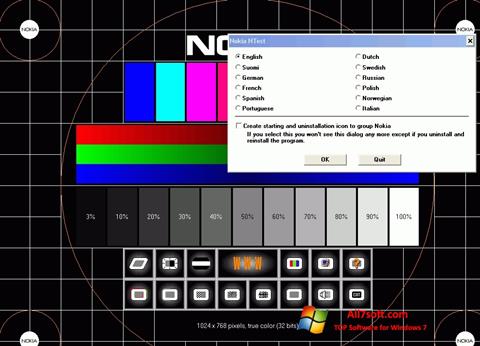Skærmbillede Nokia Monitor Test Windows 7