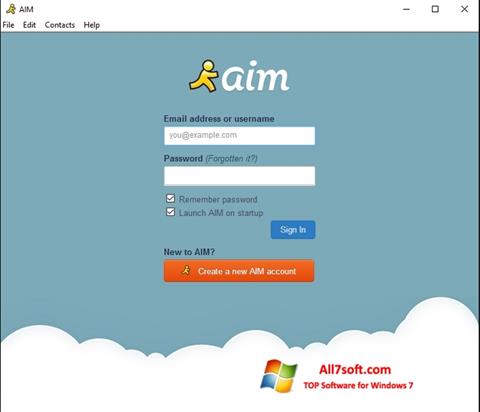 Skærmbillede AOL Instant Messenger Windows 7