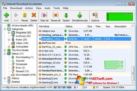 Skærmbillede Internet Download Accelerator Windows 7