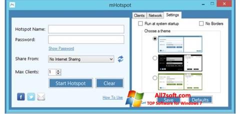 Skærmbillede mHotspot Windows 7