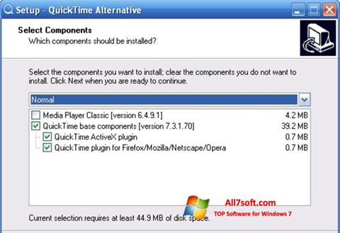 Skærmbillede QuickTime Alternative Windows 7