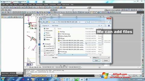 Skærmbillede nanoCAD Windows 7