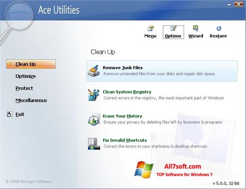 Skærmbillede Ace Utilities Windows 7