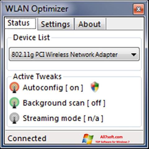 Skærmbillede WLAN Optimizer Windows 7