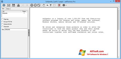 Skærmbillede pdfFactory Pro Windows 7