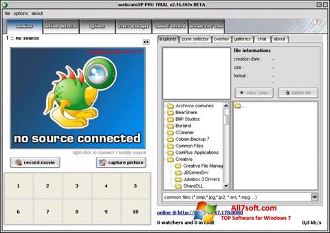 Skærmbillede webcamXP Windows 7