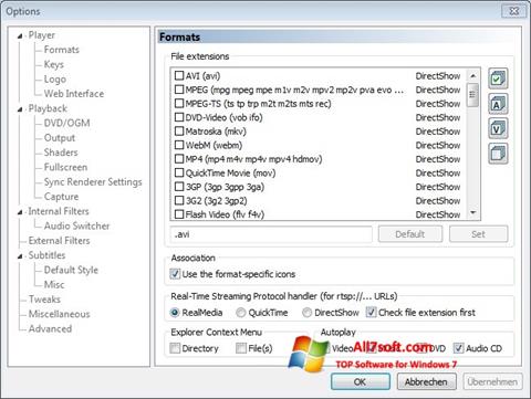 Skærmbillede Combined Community Codec Pack Windows 7