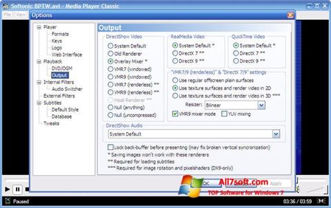Skærmbillede Media Player Classic Windows 7