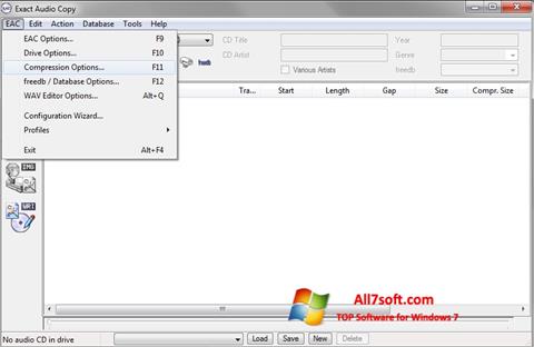 Skærmbillede Exact Audio Copy Windows 7