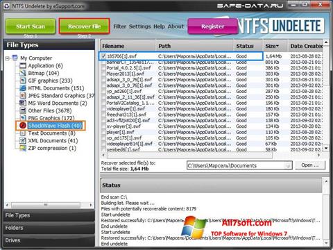 Skærmbillede NTFS Undelete Windows 7