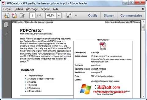 Skærmbillede PDFCreator Windows 7