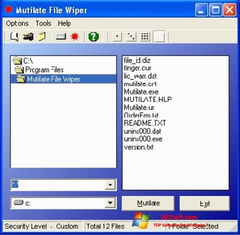 Skærmbillede Free File Wiper Windows 7