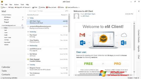Skærmbillede eM Client Windows 7