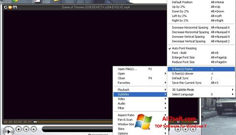 Skærmbillede GOM Player Windows 7