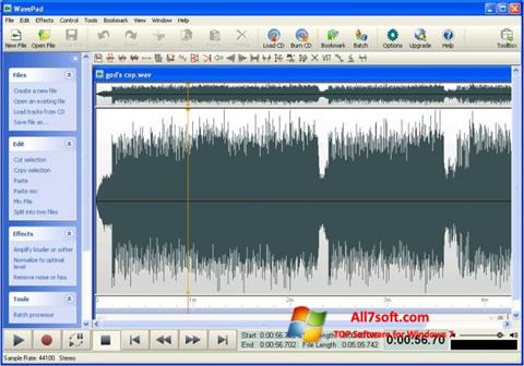 Skærmbillede WavePad Sound Editor Windows 7