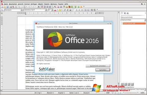 Skærmbillede SoftMaker Office Windows 7