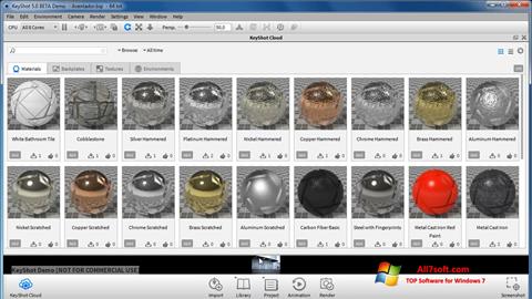 Skærmbillede KeyShot Windows 7