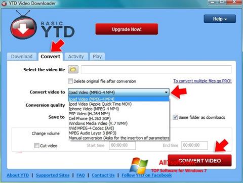 Skærmbillede YTD Video Downloader Windows 7