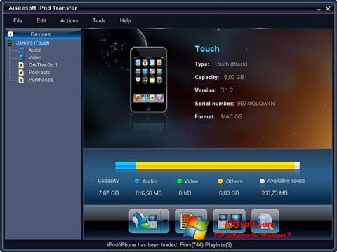 Skærmbillede iPhone PC Suite Windows 7